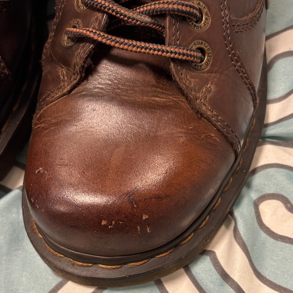 Dr. Martens Dark Brown Men's Leather Boots - Picture 3 of 14
